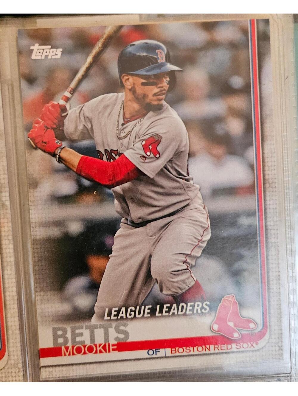 Mookie Betts 2019 Topps #312 League Leaders Batting Average Boston Red Sox